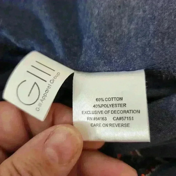 NWT Denver Broncos Touch by Alyssa Milano 3/4 Sleeve Bling Tee Womens Size M - Picture 6 of 6